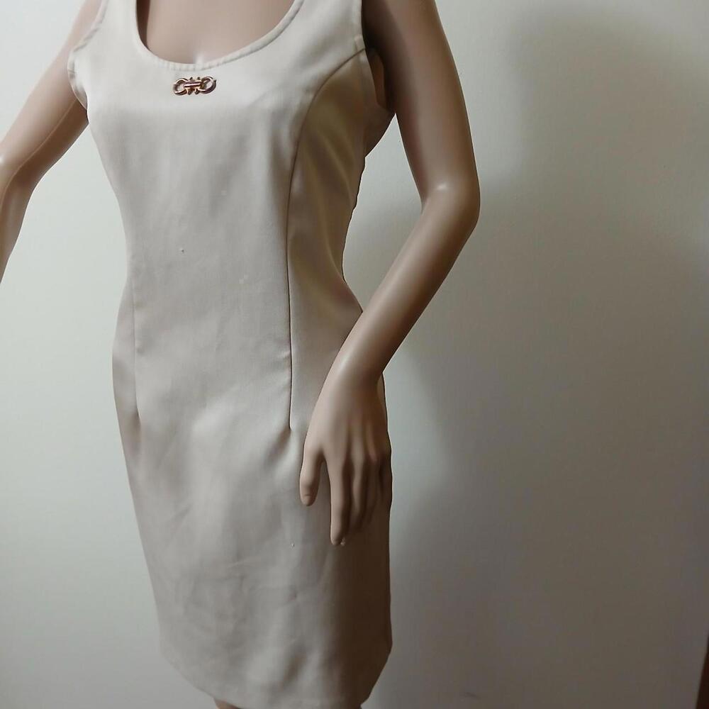 Vintage 90s‎ classic beige pencil dress, size 6